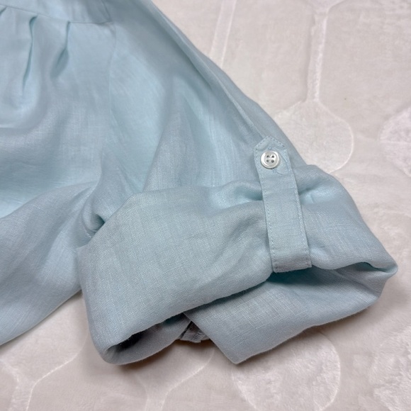 J. Jill Womens Light Blue Linen Tunic Blouse Loose Relaxed Fit Plus Size 2X - Picture 7 of 8